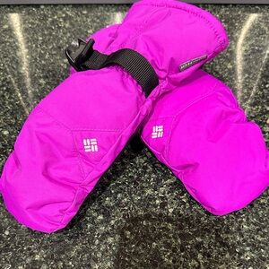 Columbia Omnitech Kids Pink ski snow Mittens youth Small EUC